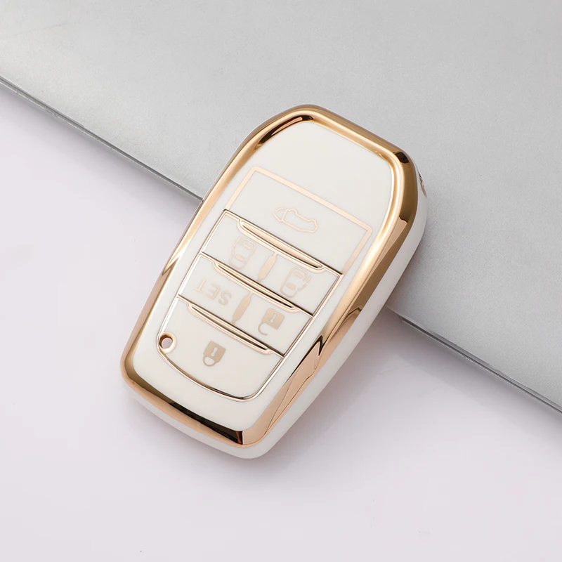 Car Key Case Cove for Toyota Alphard VELLFIRE NOAH Previa 30 Series Holder Shell 6Button Key Bag Protector Accessories