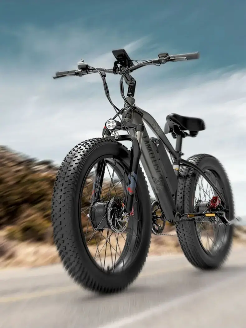 LANKELEISI MG740 PLUS Erwachsenen-E-Bike 48V20AH City-Elektrofahrrad 26 Zoll Breitreifen Nicht Faltbar LCD-Instrument Elektrofahrrad