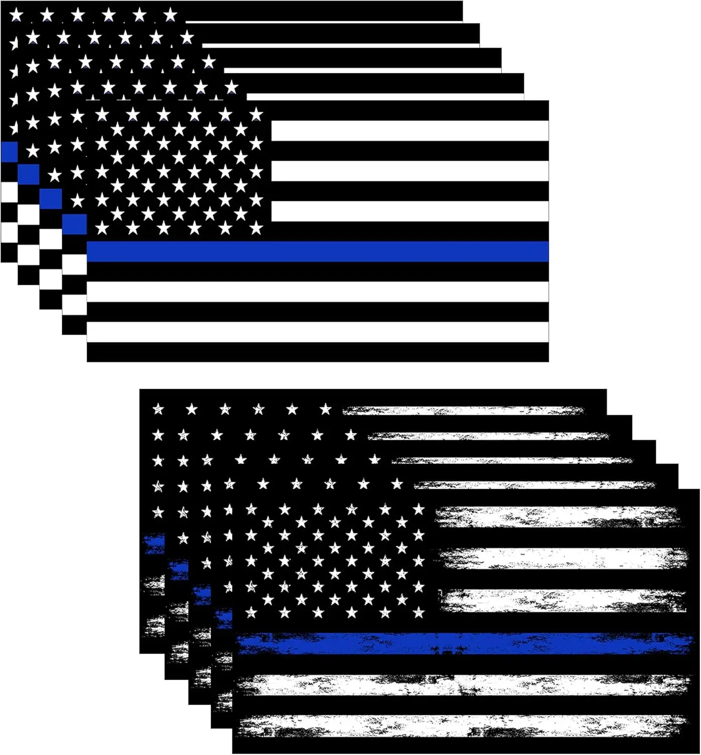 

Thin Blue Line US Flag Motorcycle Stickers Waterproof Scooter Fuel Tank Side Body Car Window Bumper Vinyl Decals Decoration
