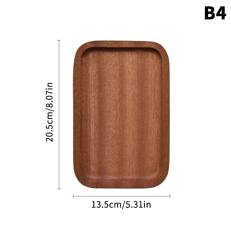 1PC Houten Dienbladen Ovale Houten Dienblad Schalen voor Serveren Voedsel Gerechten Dinerborden Massief Houten Ronde Dessertbord