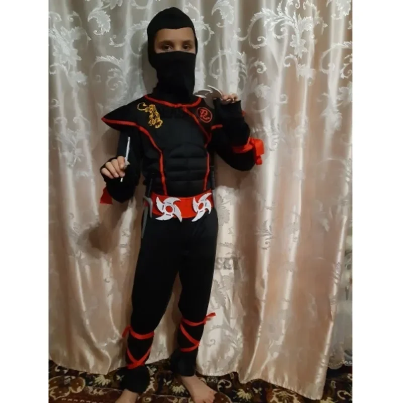 new year Boys Children Fancy Party Halloween Costume for Kids Ninja Cosplay Superhero samurai warr suit girl swordsman