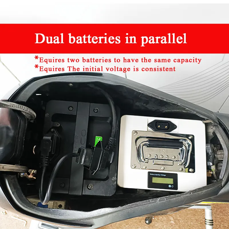 بطارية ذات سعة كبيرة 60 فولت 60 أمبير في الساعة لاستبدال Super SOCO TS TC Ant BMS المباشر المتوافق مع البطاريات المزدوجة 60 فولت 55AH 60A #5