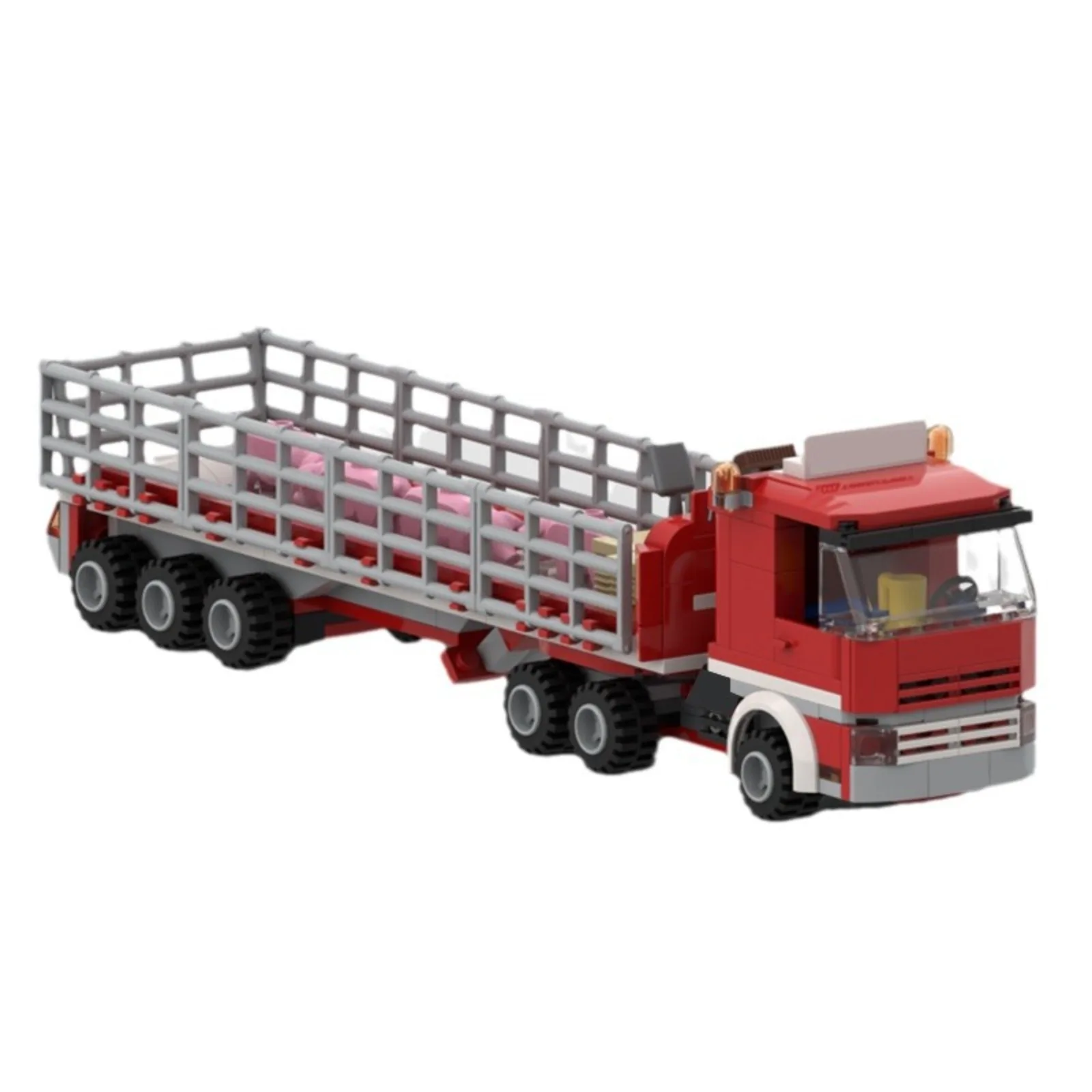 

Creative MOC Building Blocks Farm Truck Model Compatible Bricks Tractor Trailer Toy Gift for Boys