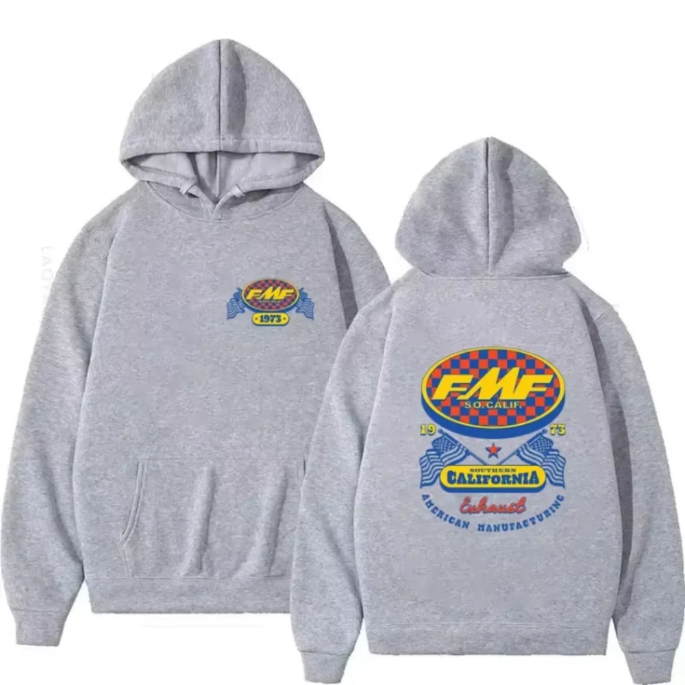 2026 Herren Vintage Motocross-Abzeichen Grafik-Hoodie Retro Karierter Ovaler Druck Schwarzer Kapuzenpullover Lässige Oberteile – Detail 7