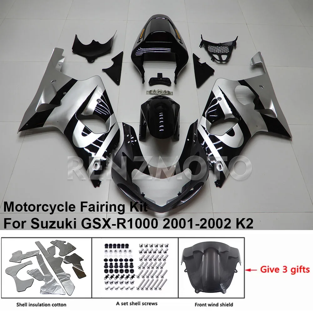 For Suzuki GSX-R1000 GSXR1000 2001-2002 K2 Fairing Motorcycle Set Body Kit Decoration Plastic Guard Plate Accessories Shell