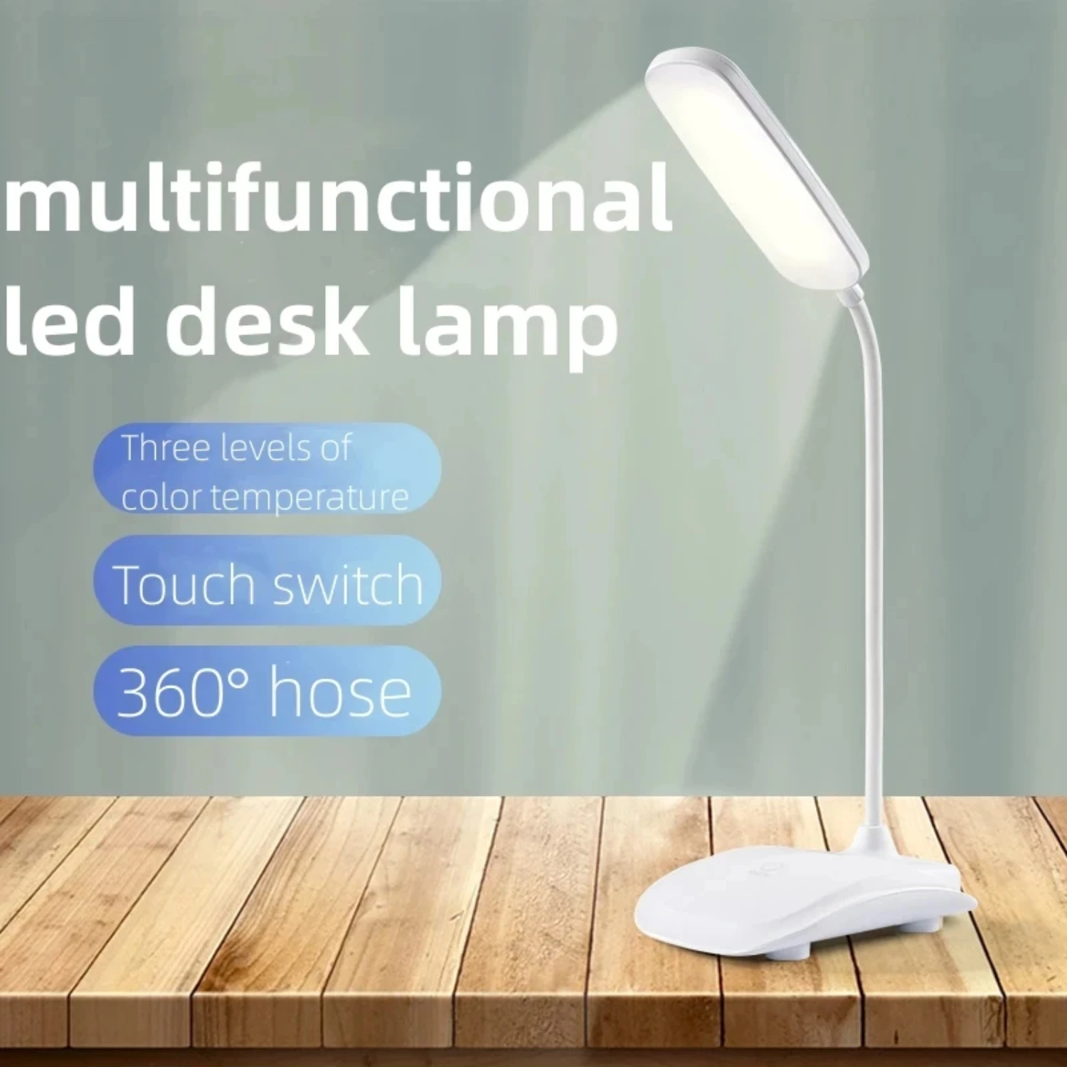 Portable Office  Dimming Table Lamp Rechargeable Battery LED Lamp Stand Desk lamp Bedroom Eye Protection Reading Desk Lamp