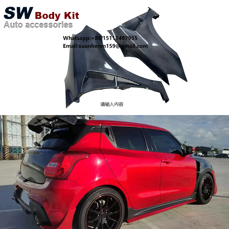 

Factory Wholesale Carbon Fiber Front Fender for Suzuki Swift ZC33S Upgrade Modification Car Side Vent Air Flow Fender Intake