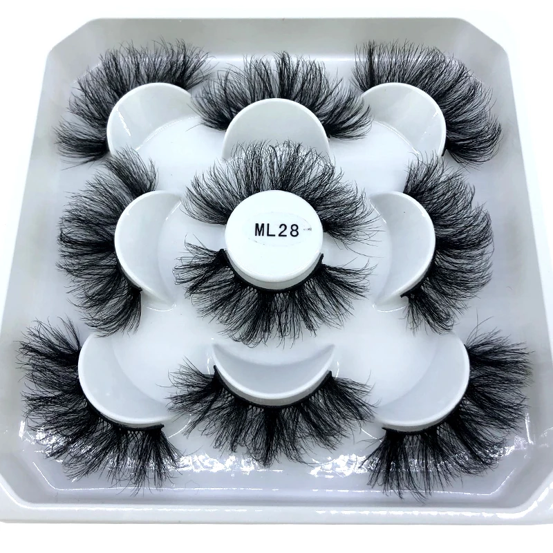 New 5 Pairs 8-25mm Natural 3D False Eyelashes Fake Lashes Makeup Kit Mink Lashes Extension Mink Eyelashes