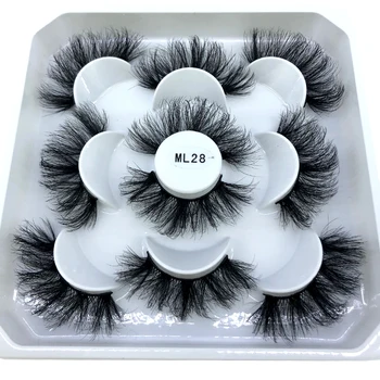 New 5 Pairs 8-25mm Natural 3D False Eyelashes Fake Lashes Makeup Kit Mink Lashes Extension