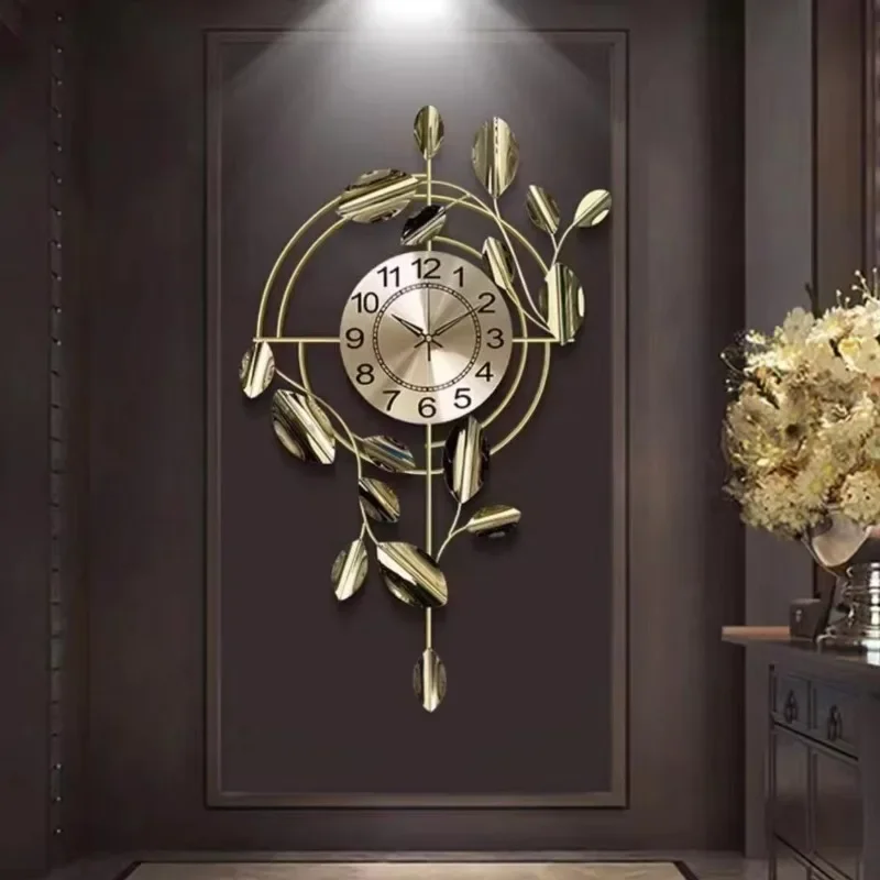 luxury wall hanging clock decorative metal wall watch clock home house decor