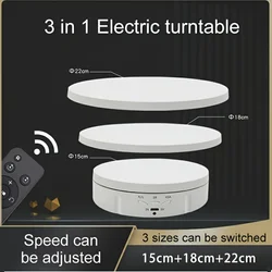 Photography Turntable Electric Rotating Display Stand 360 Degree with Remote Control Motorized Turntable for Photos or Videos