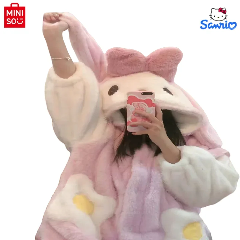 MINISO 오리지널 멜로디 로브 코스프레 코스튬, 할로윈 강아지 원지 애니메이션 만화 소녀 홈 잠옷, 크리스마스 휴일 선물, 신제품