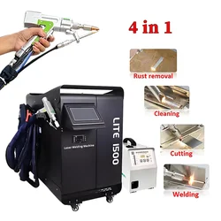 Handheld Automatic Fiber Laser Welder Water Cooled All In One 1-3KW Welding Cutting Cleaning Rust Removal Machine Descaling Tool