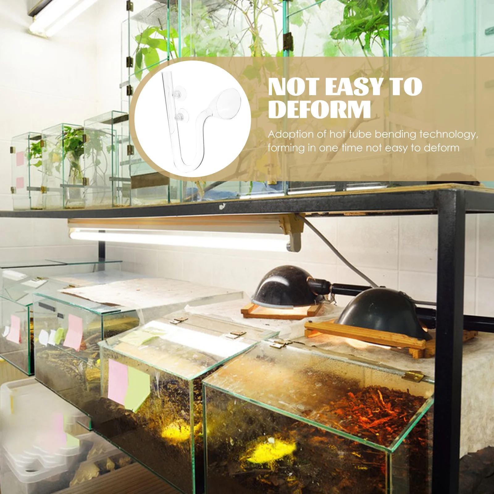 

Fish Tank Glass Outflow Tube Aquarium Water Outlet Pipe Replacement Clear Bend Design Tubing Aquarium Glass Outflow