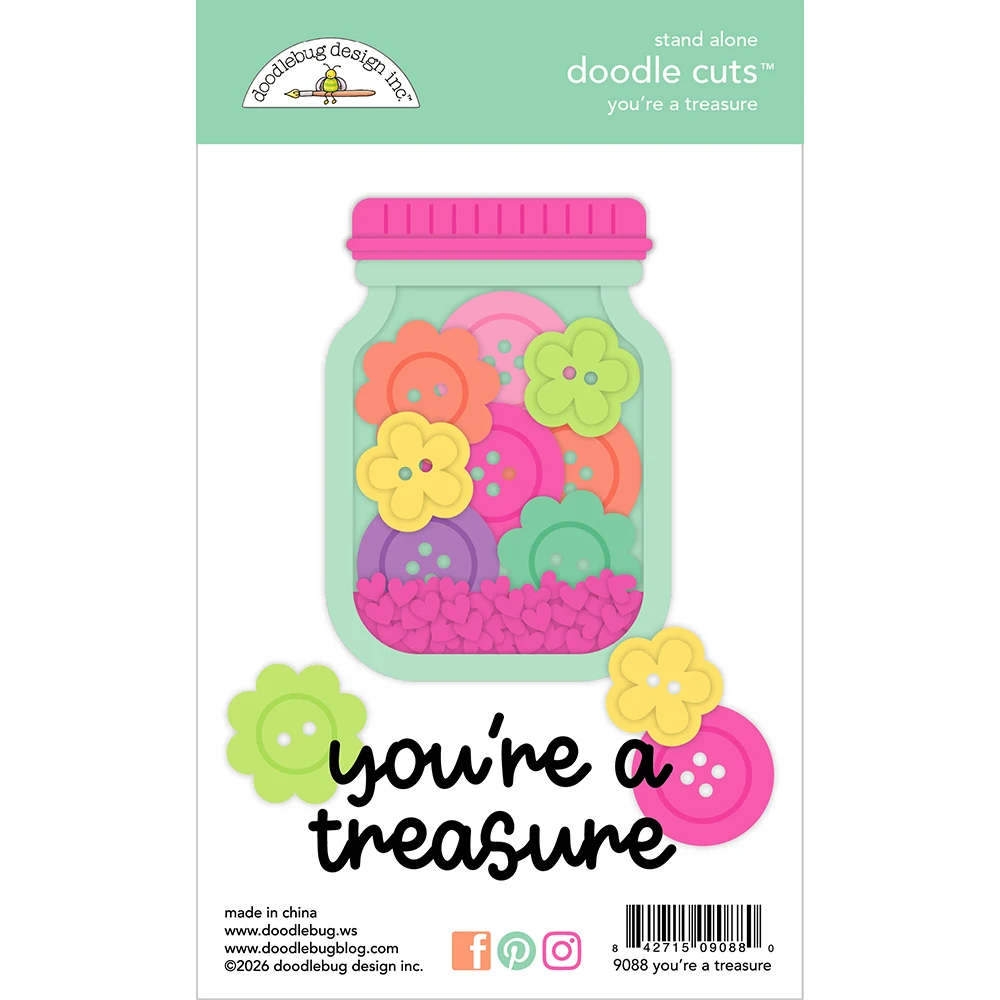 

Doodle Cuts Best Friends You're a Treasure Smile Metal Cutting Dies and Stamps for DIY Scrapbook Handmade Calendar May 2026 New
