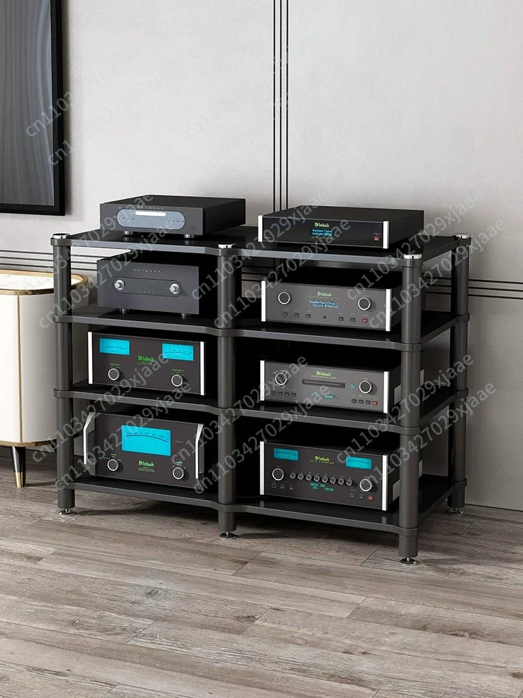 Multilayer Amplifier Rack Amplifier Cabinet Home Theater Equipment Cabinet Audio Shock Absorber Foot Staple Shelf