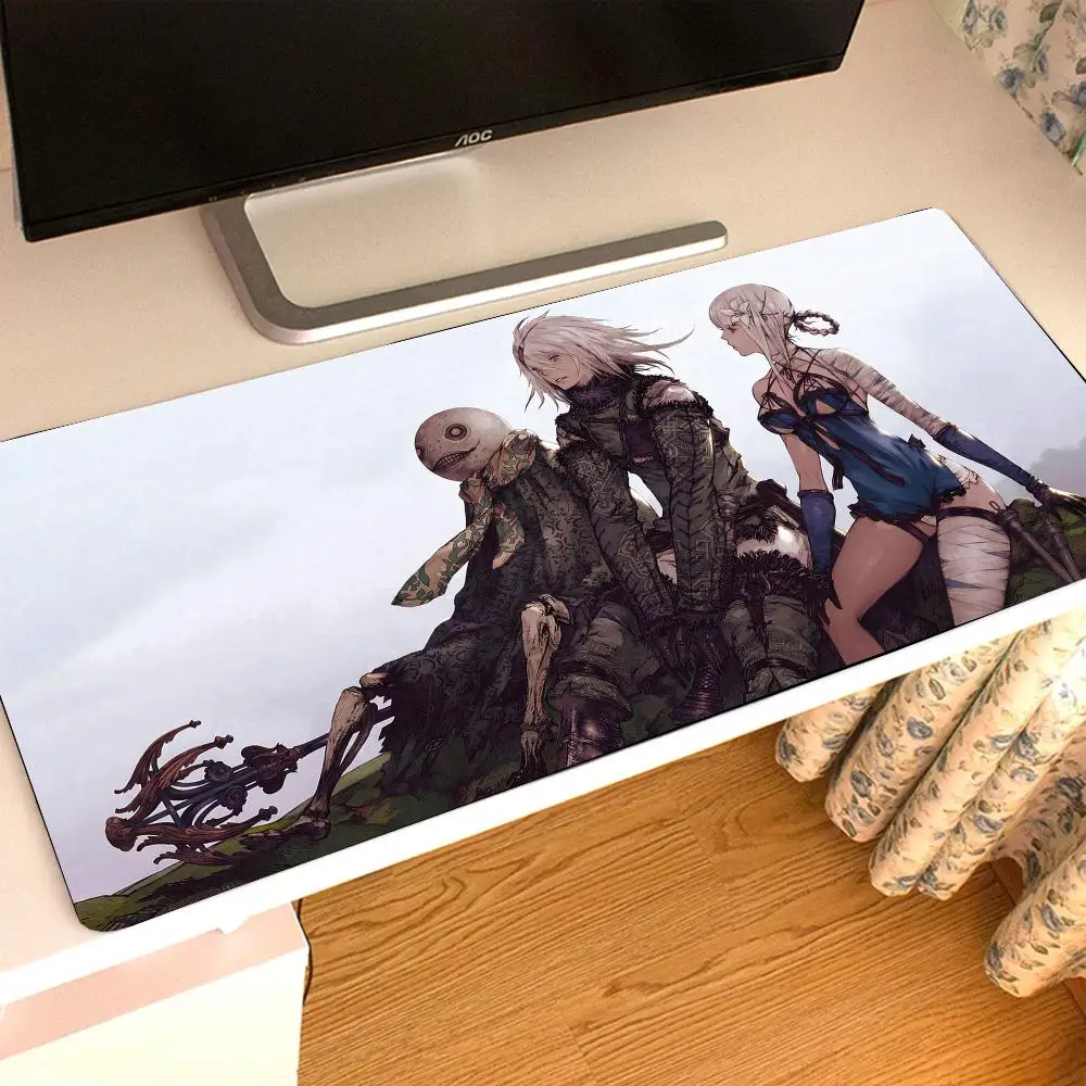 Large Mouse Pad Nier Desk Mouse Pad Cute Nier Automata HD Desk Pad Extended Gaming Keyboard Mats Large XXL Gamer Mousepad 90x40