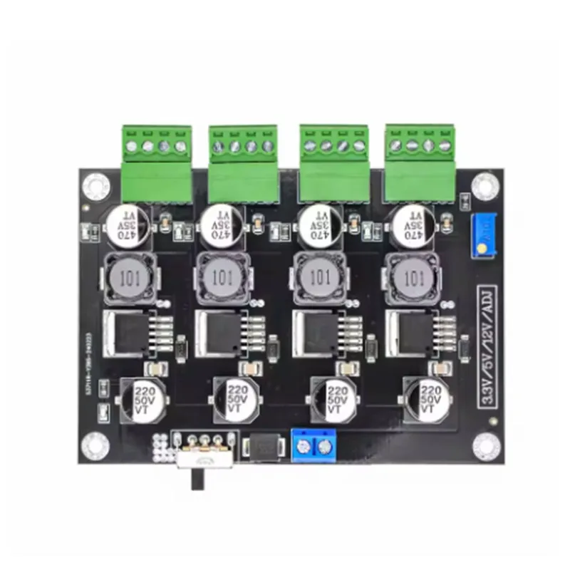 For 2Pcs LM2596 Multi-channel Switching Power Supply 3.3V/5V/12V/ADJ Adjustable Voltage Output, Power Supply Module