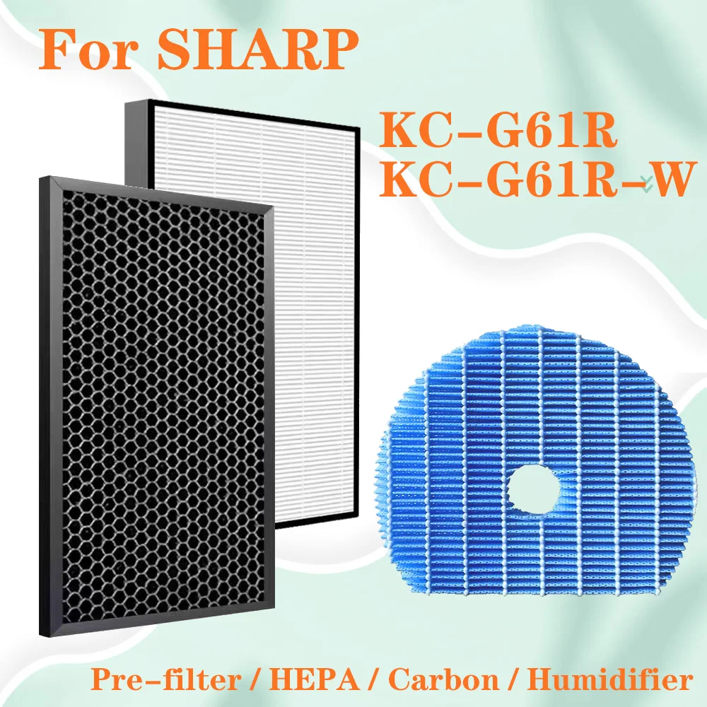 

Для Sharp KC-G61R KC-G61R-W сменный фильтр для очистителя воздуха HEPA угольный фильтр FZ-D60HFE FZ-D60DFE увлажняющий фильтр FZ-G60MFE