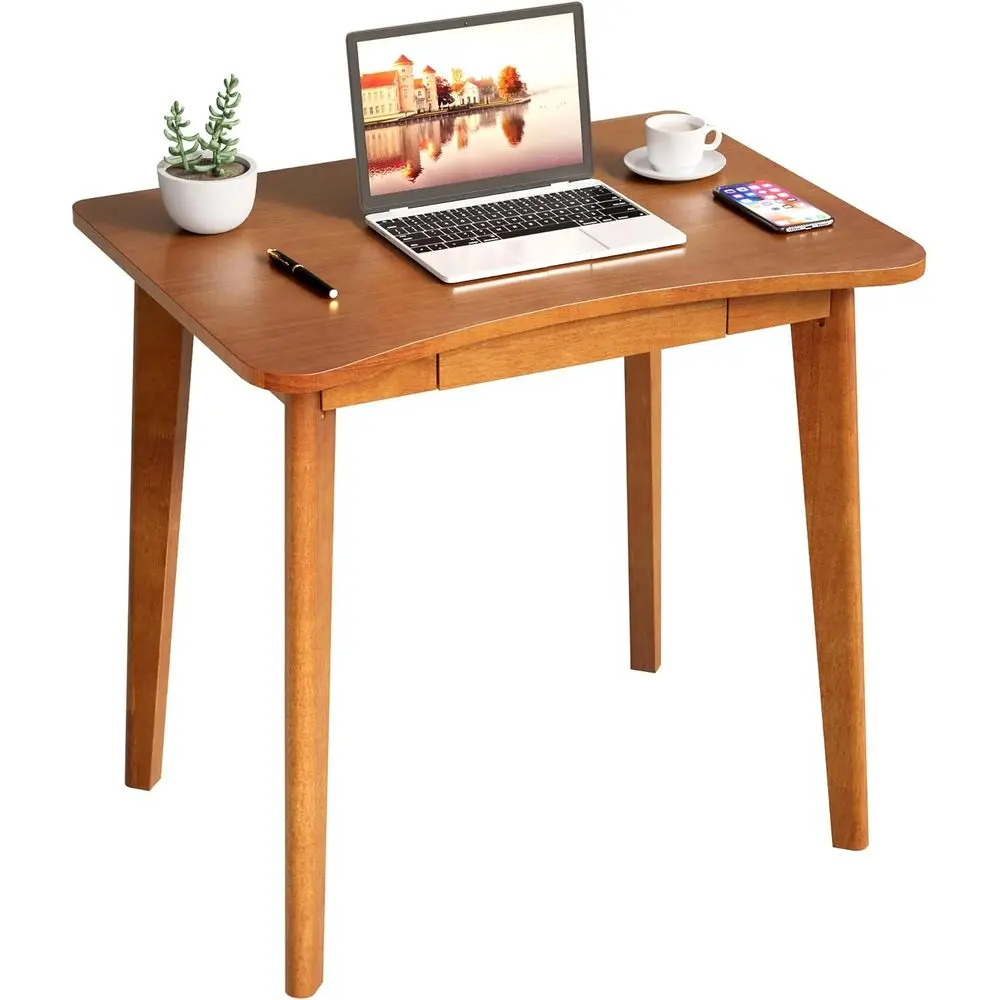 

Стол из орехового дерева середины века, 32x24 с ящиками для домашнего офиса, кабинета или туалетного столика