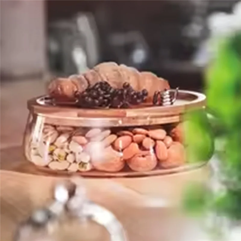MOPHE-Récipient de vidro transparente de grau alimentício frasco de armazenamento de vidro para frutas, doces-palhetes com tampa hermética