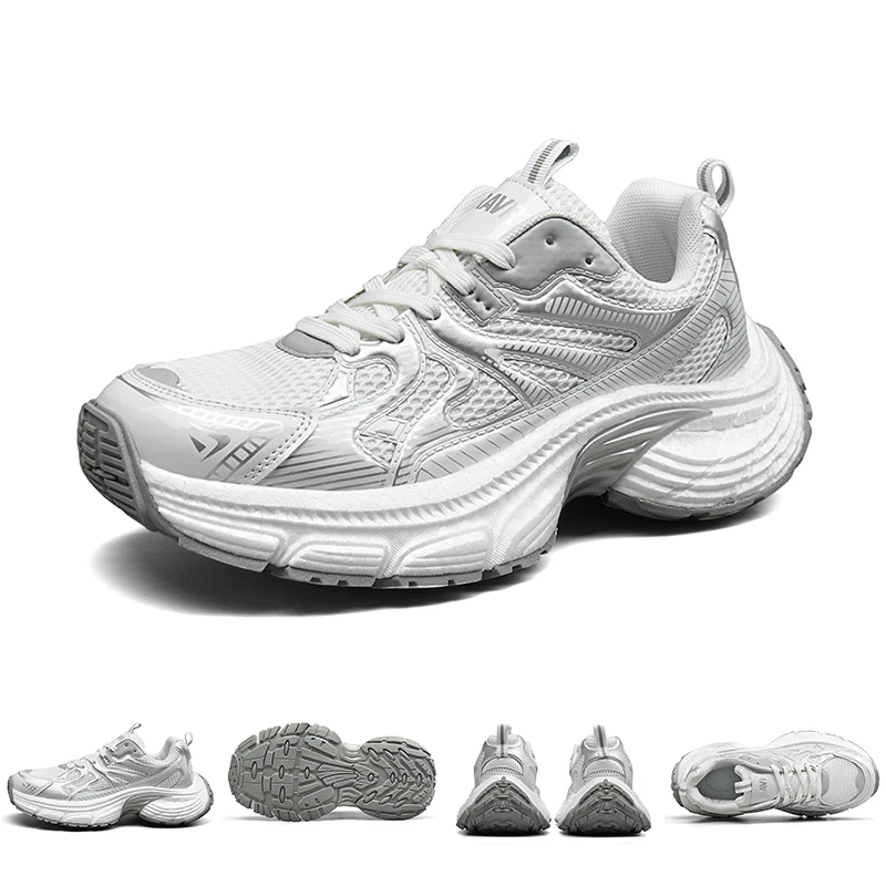 

Round Toe Playform Sporty Women's Shoes Casual New Fast Sneakers White Boot Women Sports Tenks Luxo Low Prices Traning