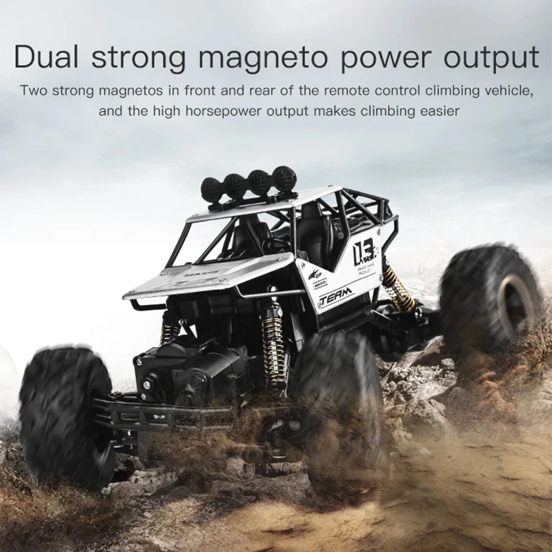 4WD RC Car Off Road 4x4 Remote Control Alloy Trucks Radio Drift Climbing Racing Car and Led Light Toy Children Kid Boy Girl Gift