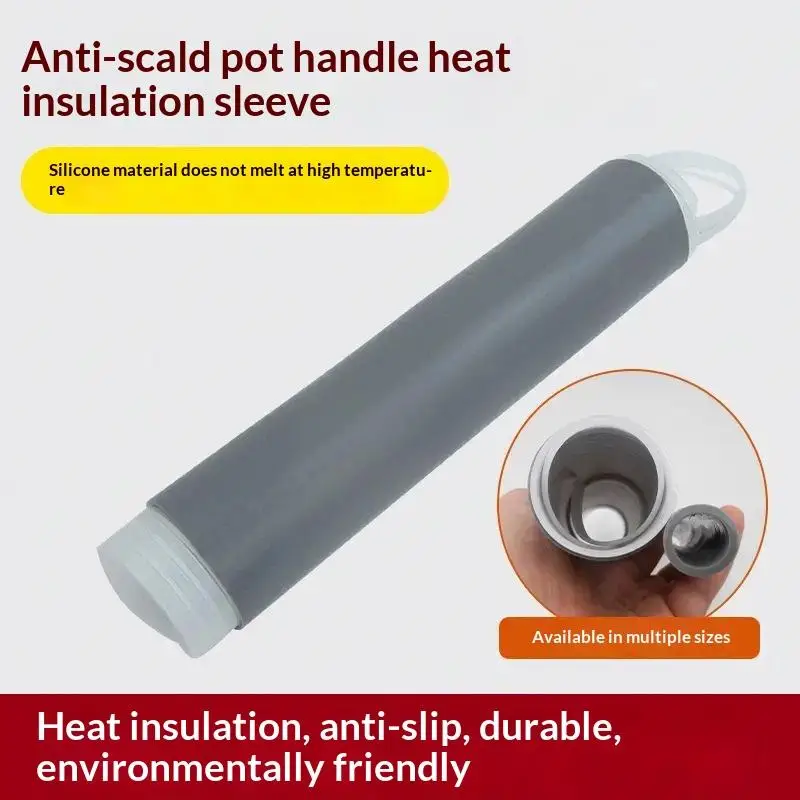 Pot Handle Heat Insulation Cover Anti-Scalding Rubber Handle Cover Frying Pan Protector Hot Handle Holder Sleeve For Cookware
