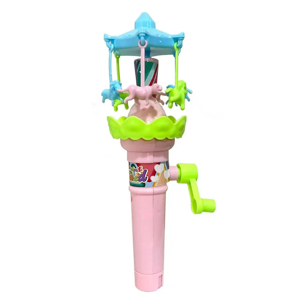 أضواء LED ممتعة آلية تروس متوهجة دوارة مكرنك يدويًا مرحًا مستديرًا من البلاستيك الدائري للأطفال #2