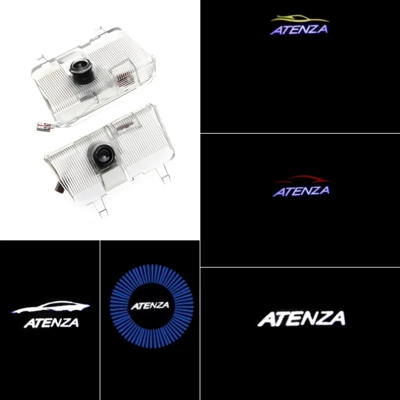 2pcs Car Door Welcome Lights Logo Laser Projector Night Signal Lights For Mazda Atenza 2013 2014-2017 2018 2019 Car Accessories