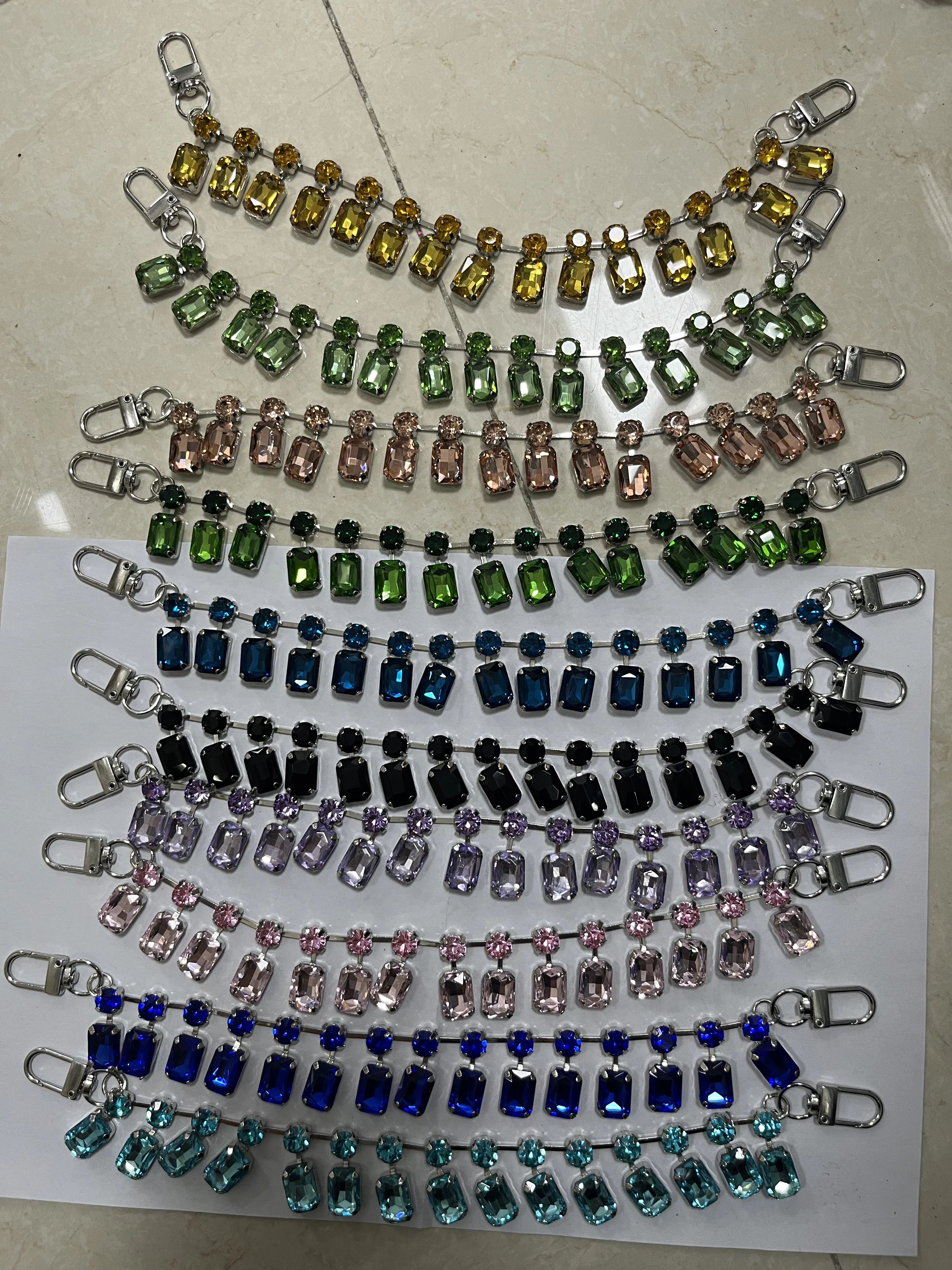 New handmade crystal rhinestone Pendant Women Messenger handBag Chain Creative phone chain Bag charmDecoration Accessories Gifts