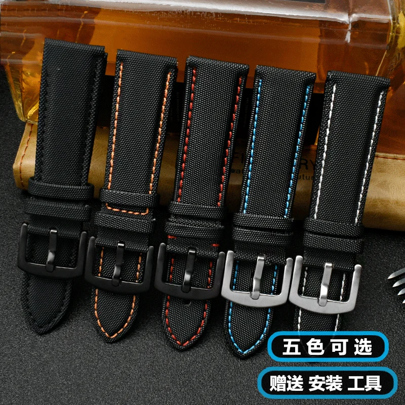 

20mm 21mm 22mm 23mm 24mm Waterproof Nylon Watch Strap For Tissot TUDOR BLACK BAY Breitling Soft And Breathable Canvas Watch Band