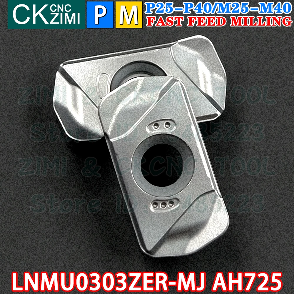 LNMU0303ZER-MJ AH725 LNMU 0303 ZER MJ AH725 inserti in metallo duro inserti di fresatura ad alimentazione rapida tornio per metallo CNC utensili di