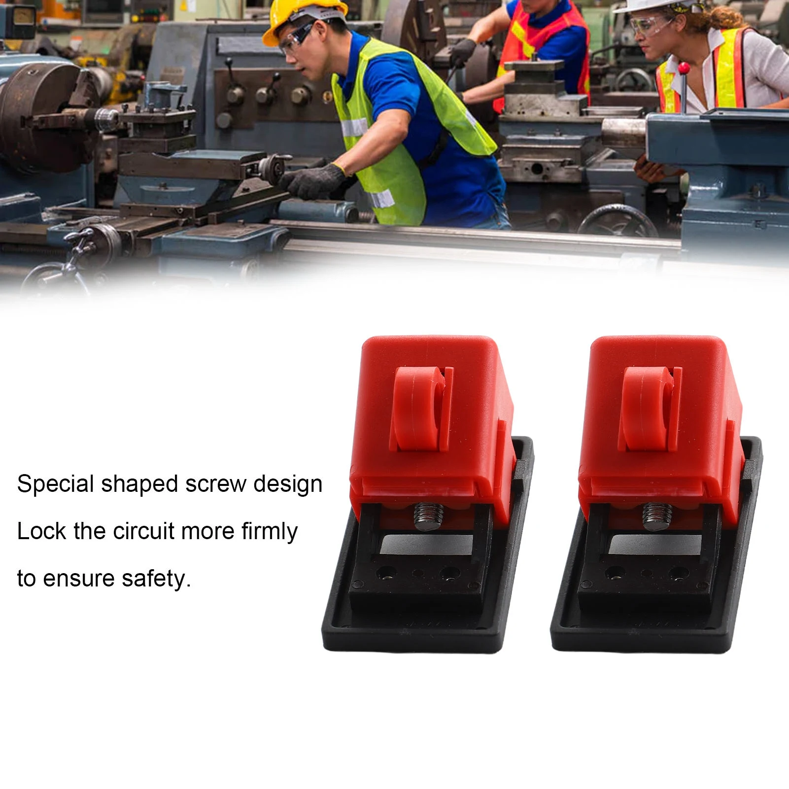 Circuit Breaker Clamp on Lock Circuit Breaker Lockout  Engineering Plastic for Less 16.5mm Handle for Chemical Industry