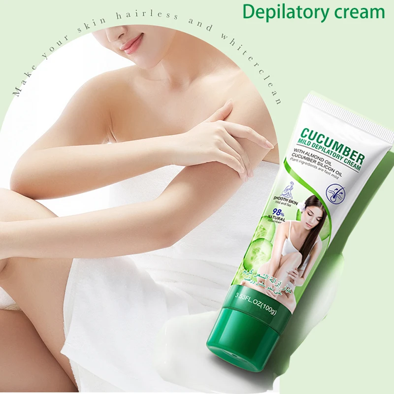 

Green Melon Hair Removal Cream is gentle not irritating armpits & legs &arms& private areas Moisturizing & cleaning Skin care