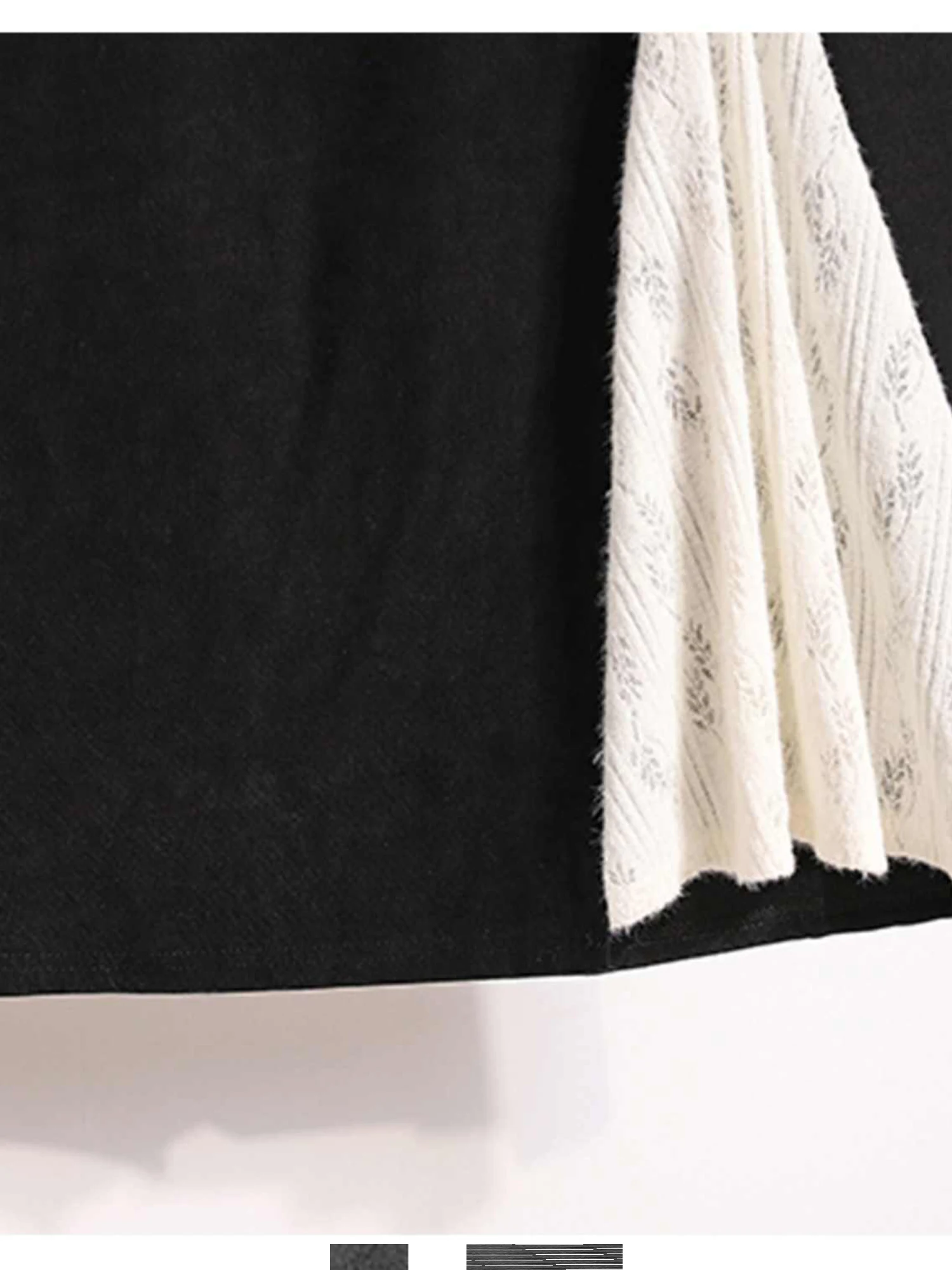 Women Black Gothic Patchwork Skirt Vintage Y2k Gyaru Chinese style Oversize Mid Long Skirt Harajuku Skirts 2000s Clothes Autumn