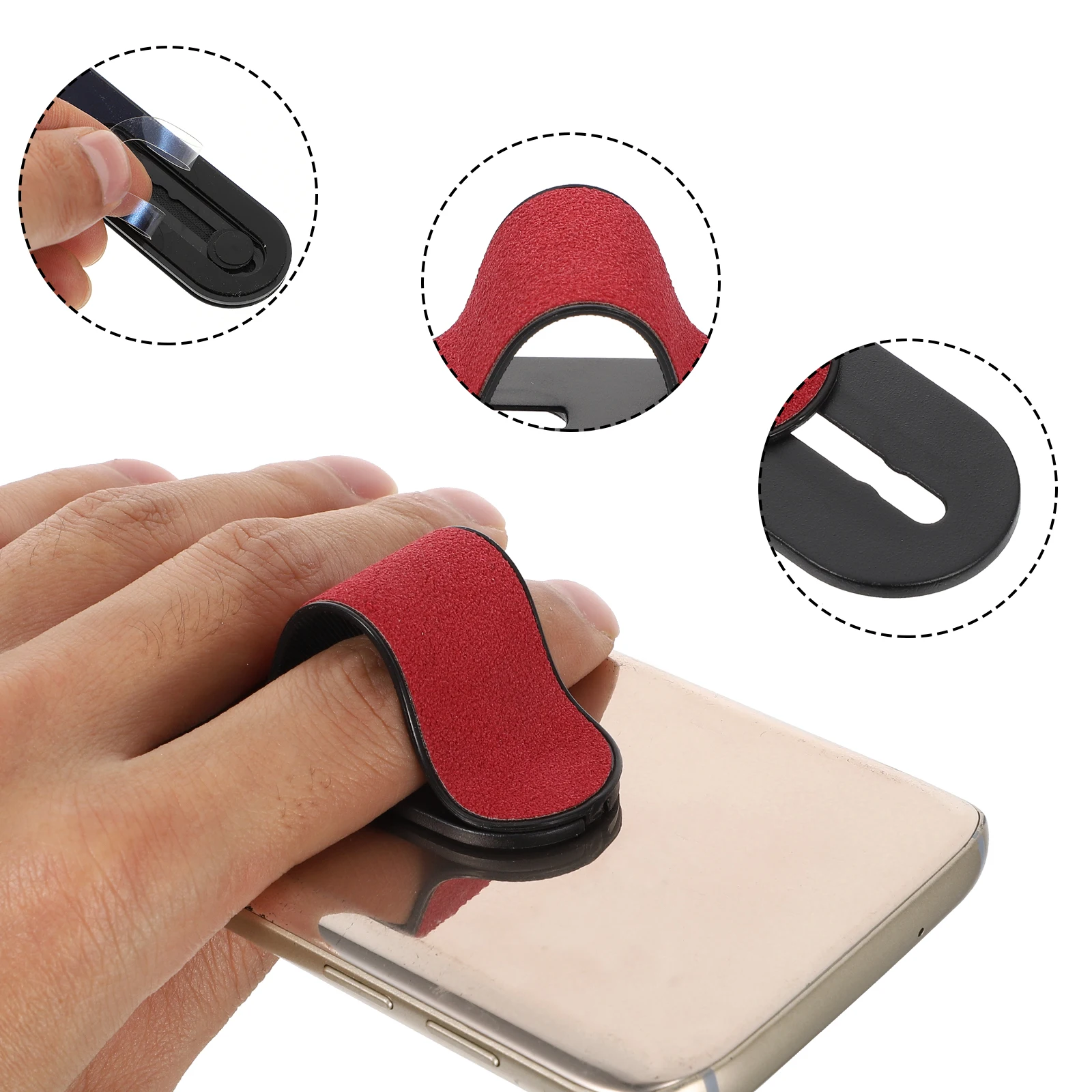 

1Pc Cell Phone Holder Kickstand Deterrent Thieves Snatch Run Firmly Stick Most Smartphones Tablets