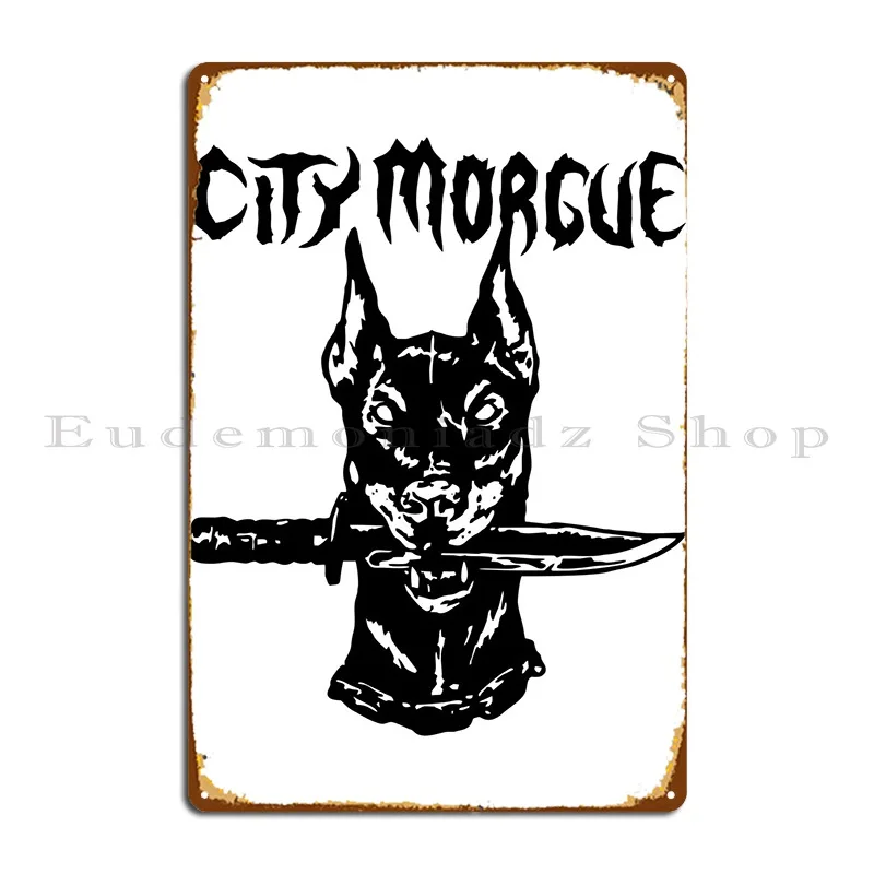 City Morgue Knife Wardog Metal Plaque Classic Funny Printing Create Kitchen Tin Sign Poster