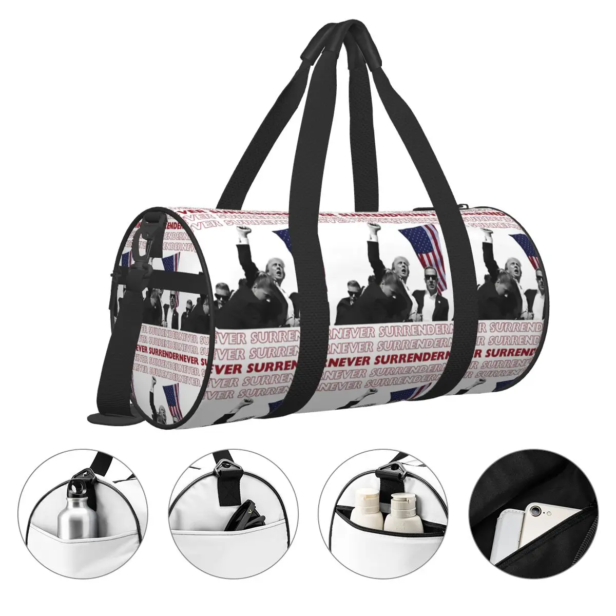 Donald Trump July 13th 2024 Rally Travel Bag Swimming Gym Bag Men Large Capacity Funny Sports Fitness BagsOutdoor Handbags