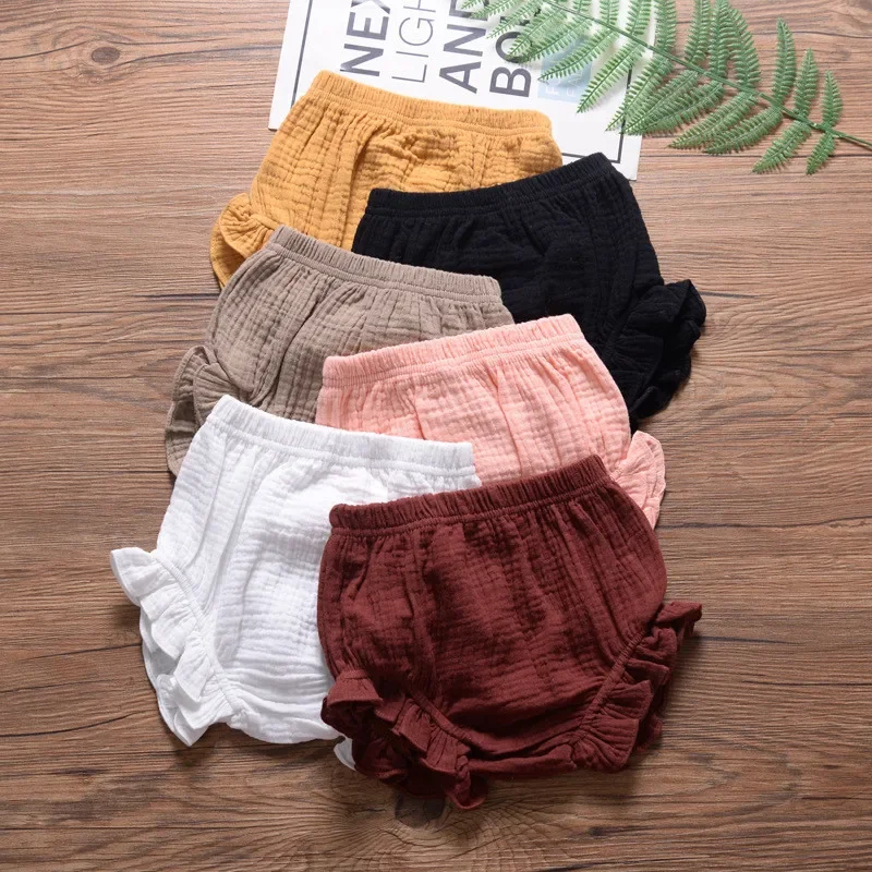 

Infant Kids Harem Pants Cotton Linen Shorts Newborn Baby Boys Girls Short Trousers PP Pants Diaper Covers Bloomers 0-24 months