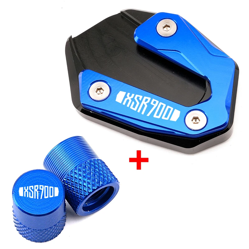 For XSR900 XSR xsr 900 2014-2024+ Accessories Motorcycle Kickstand Foot Side Stand Enlarger Pad & Tire Valve Cap