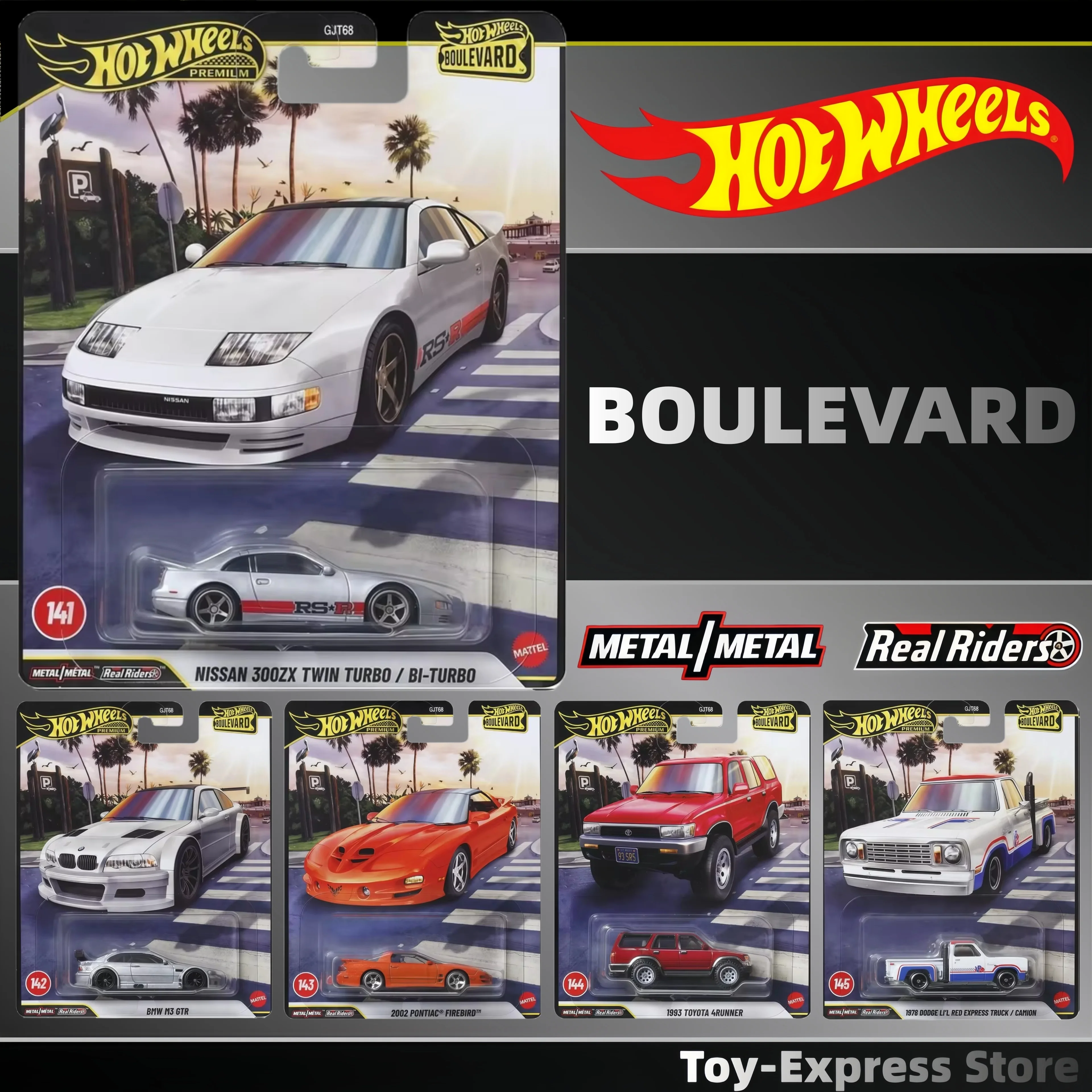 

Игрушки Hot Wheels Premium 2026 Boulevard для детей, модели автомобилей Hot Wheels 2026 Nissan, BMW, Pontiac, Toyota, Dodge в масштабе 1:64, игрушки для мальчиков