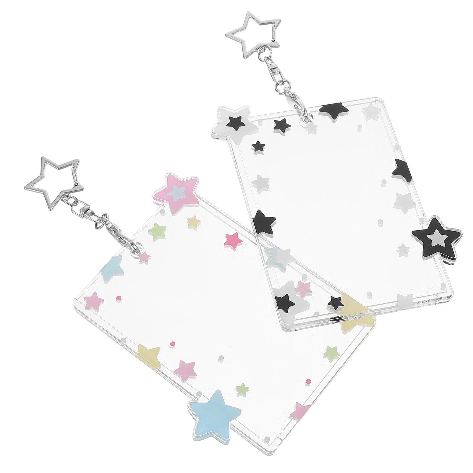2Pcs Photocard Holder Acrylic Card Display Double Sided Rigid Sleeve Scratch Resistant Wallet Insert for Travel