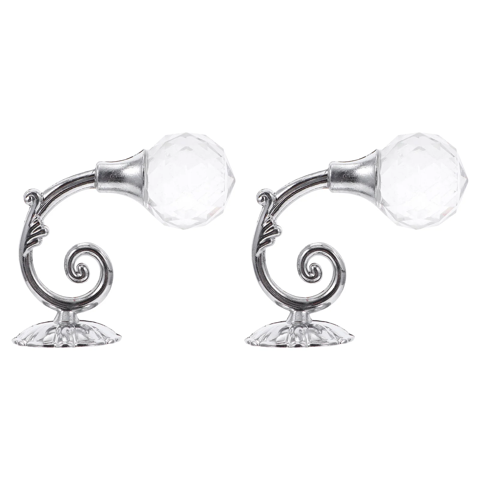 خطافات ستائر كريستالية متعددة الوظائف، ربطات عنق مزخرفة للمنزل وغرفة الزفاف، شماعات ستائر مثبتة على الحائط من حجر الراين #3