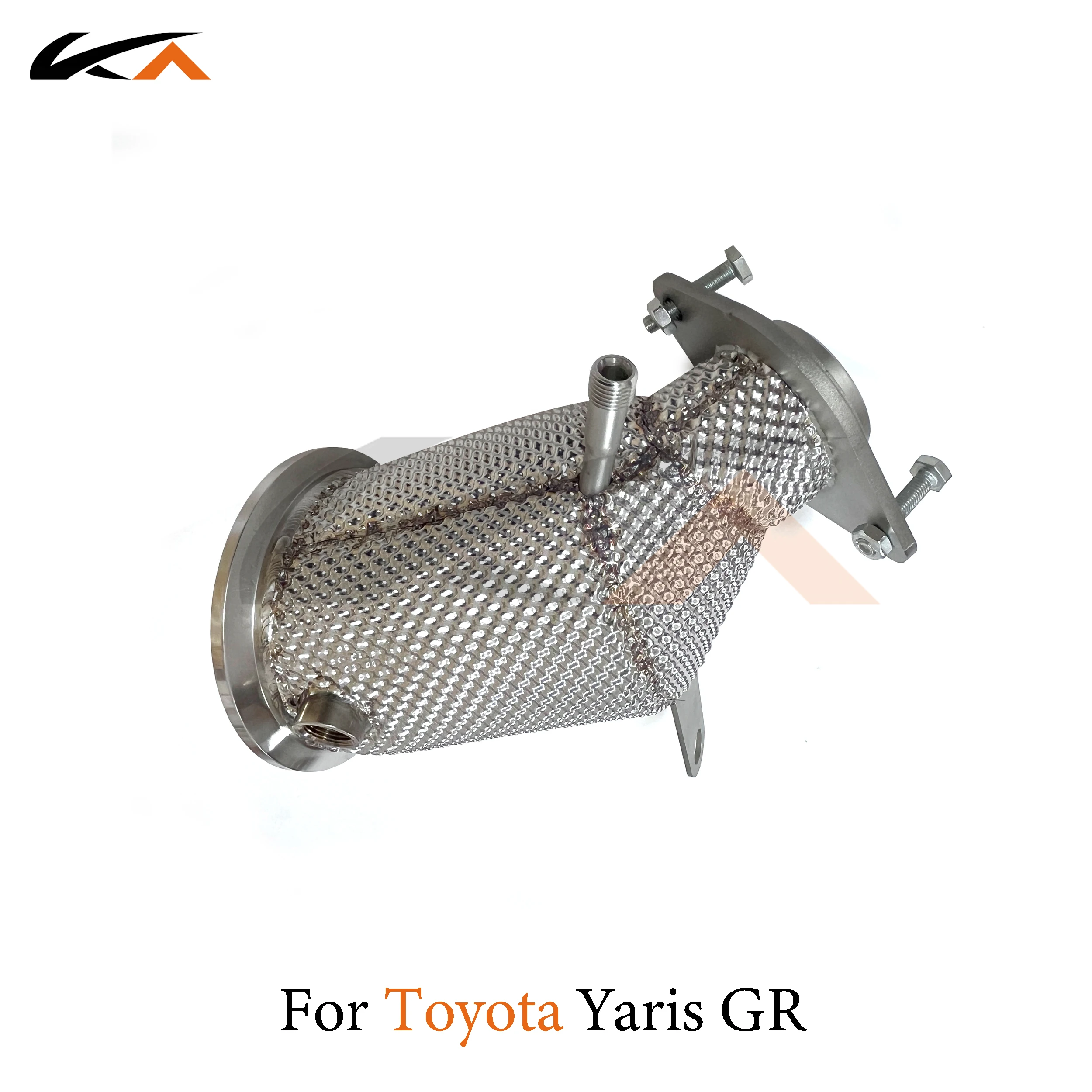 KA Tuning exhaust system header stainless downpipe for Toyota Yaris GR 1.6T axle pipe performance catalysis heat shield