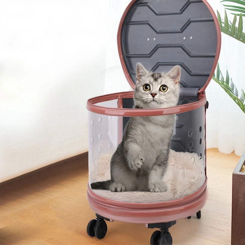 

Oversized Pet Bag Trolley Case Transparent Breathable Portable Dog Cat Nest Cage Backpack Space Capsule Outdoor Travel Supplies