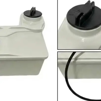 For Outdoor Power Tools White Black Fuel Tank Gas Canister Robust Plastic Construction Seamless Integration Design