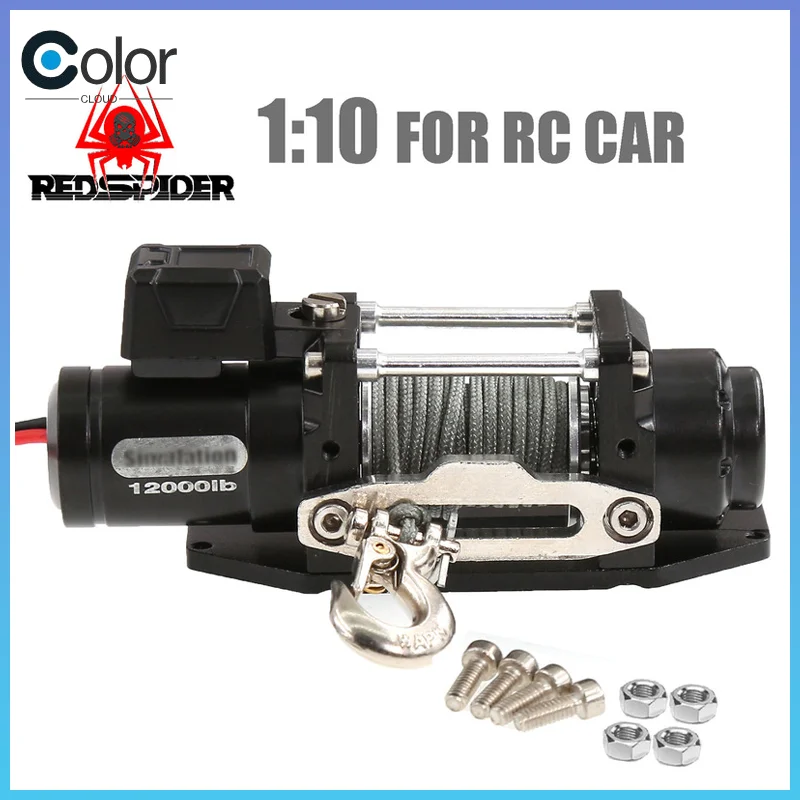 

Rc1/10 Scale Metal Off-Road Rc Crawler Rescue Vehicle Electric Remote Control Winch Toy Universal W222 Model Car Parts Accessory