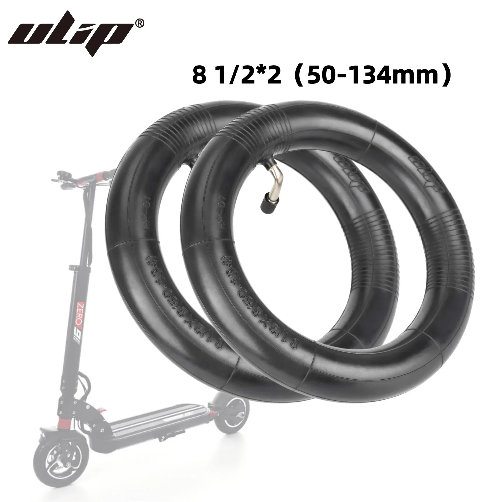 

Ulip Reinforced 8 1/2*2 Inner Tube with 90° Bent Valve for Zero 9 Electric Scooter Tire 2PCS 8.5 Inch Camera 50-134mm Tube