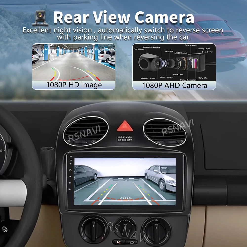 Android 16 Car Radio For VW Volkswagen Beetle 2000-2007 2008 2009 2010 2011 2012 Navigation GPS Multimedia Player Stereo CarPlay